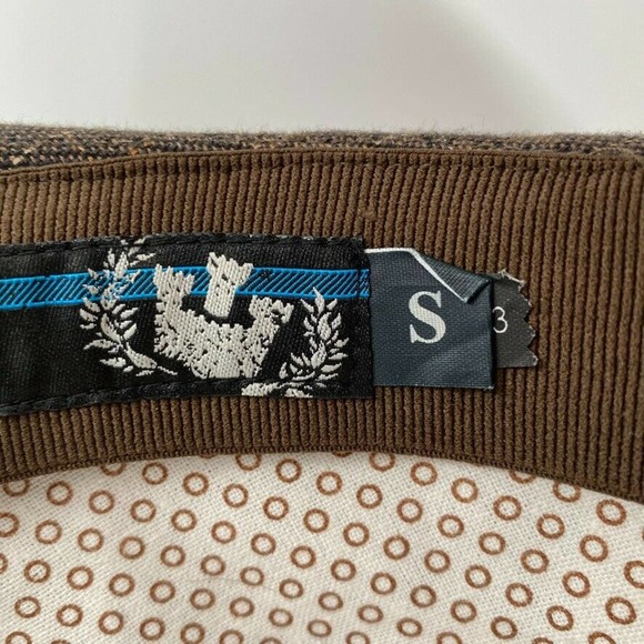 Goorin Bros Mens Fedora Hat Brown Check Rayon Blend S - Picture 8 of 9